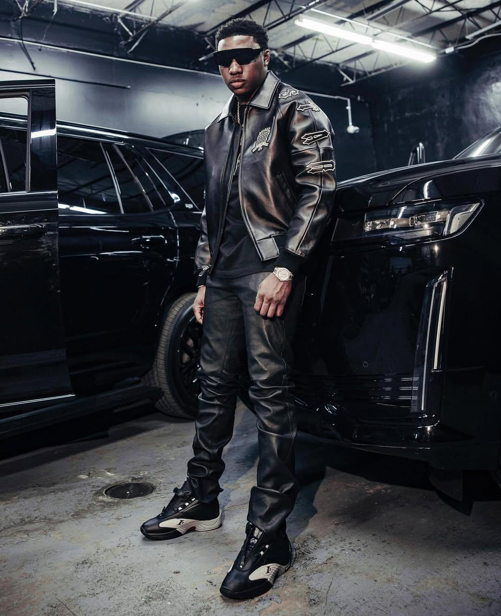 Avirex x Trapstar Leather Bomber Jacket: Embroidered Streetwear - Cowhide Transtar Jacket